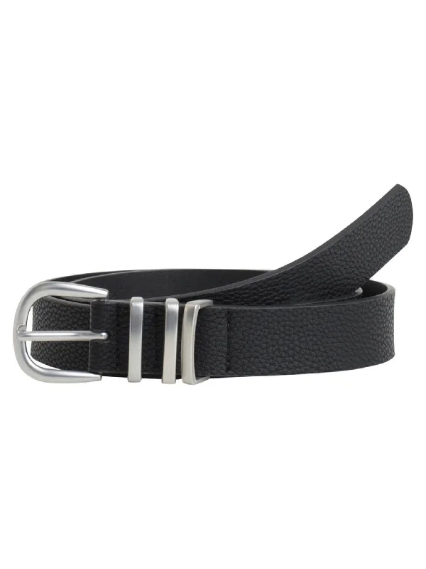 Lea Jeans Belt - Sort med Sølv