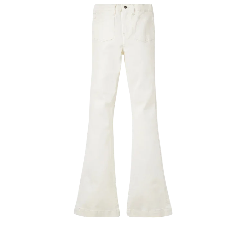 Stetson Apparel Women's 921 High Rise Flare Fit White Jean