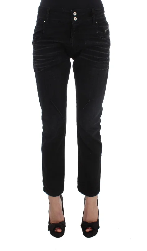 Elegant Black Slouchy Fit Jeans For Trendsetters