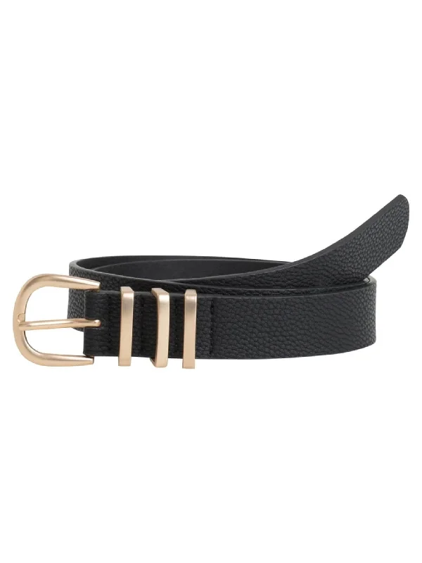 Lea Jeans Belt - Sort med Guld