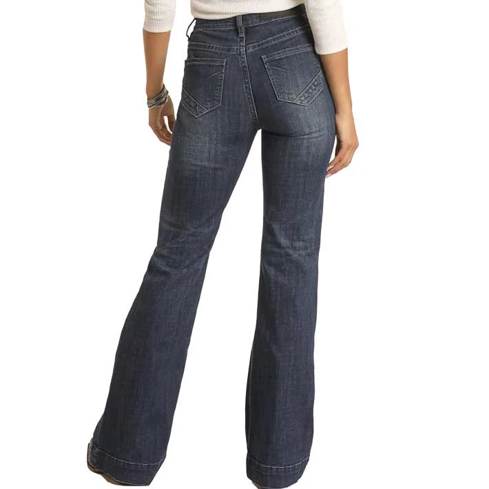 Rock & Roll Cowgirl Women's Button Fly Trouser Jeans