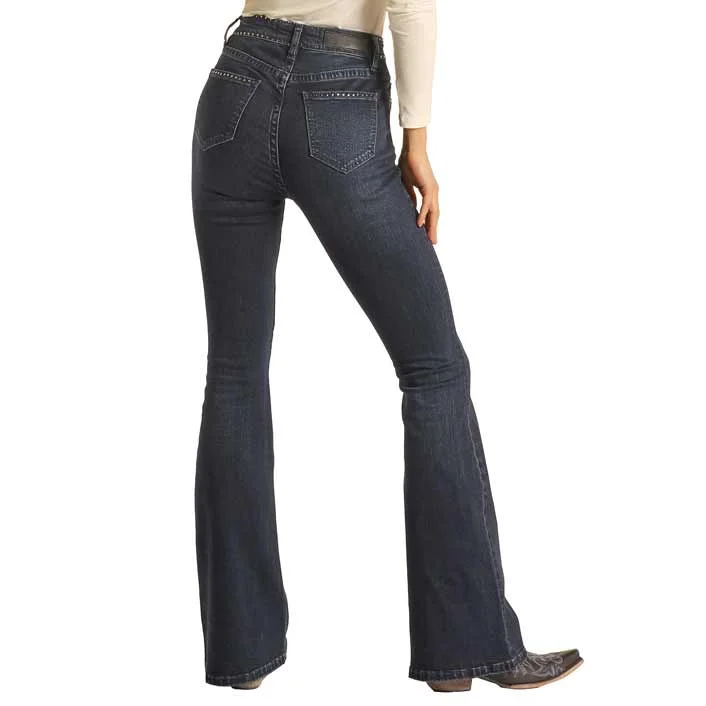 Rock & Roll Cowgirl Women's High Rise Flare Leg Jeans