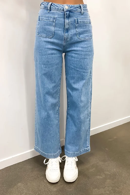 Sarah Wide Leg Jean Light Blue