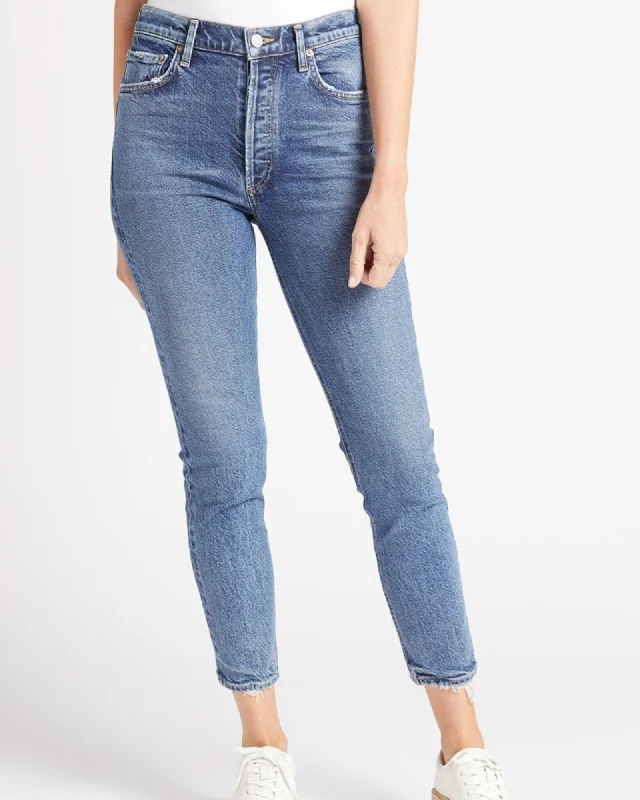 "Toni" Mid Rise Straight Jeans