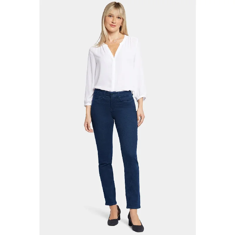 Blue High Rise Slim Jeans