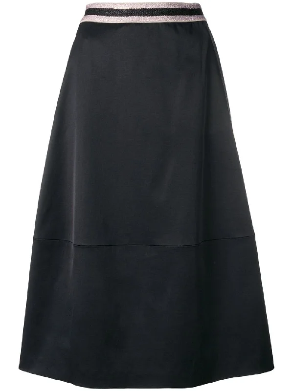 high waist A-line skirt