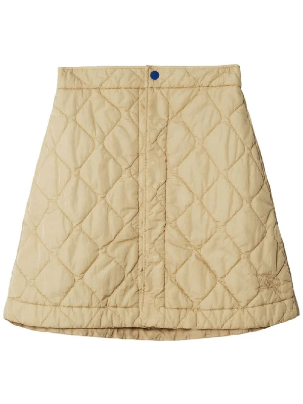 diamond-quilted miniskirt