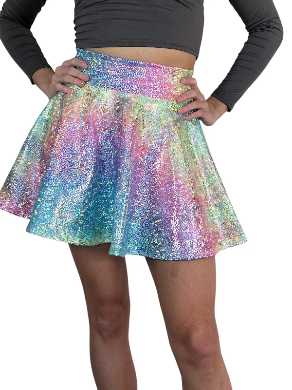 Skater Skirt - Rainbow Avatar Holographic