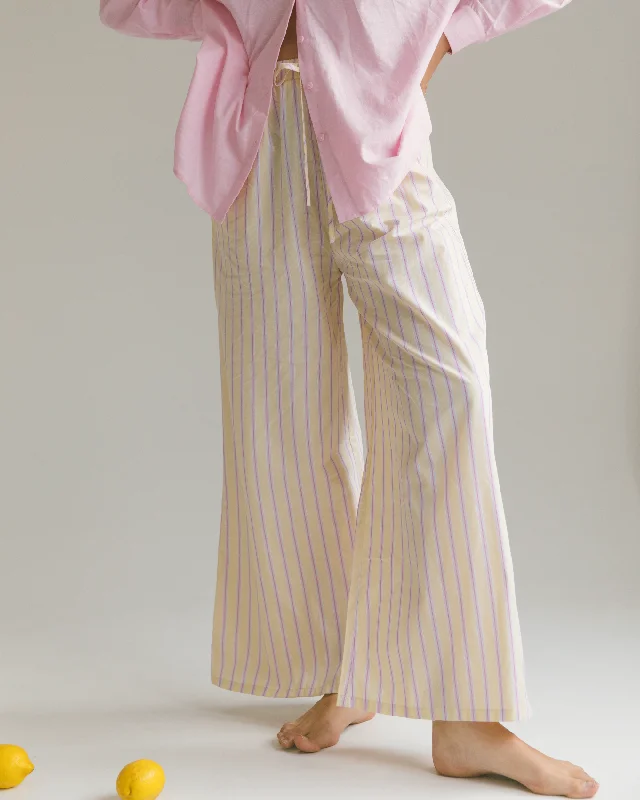 Posey Pants | Yellow & Purple Stripe