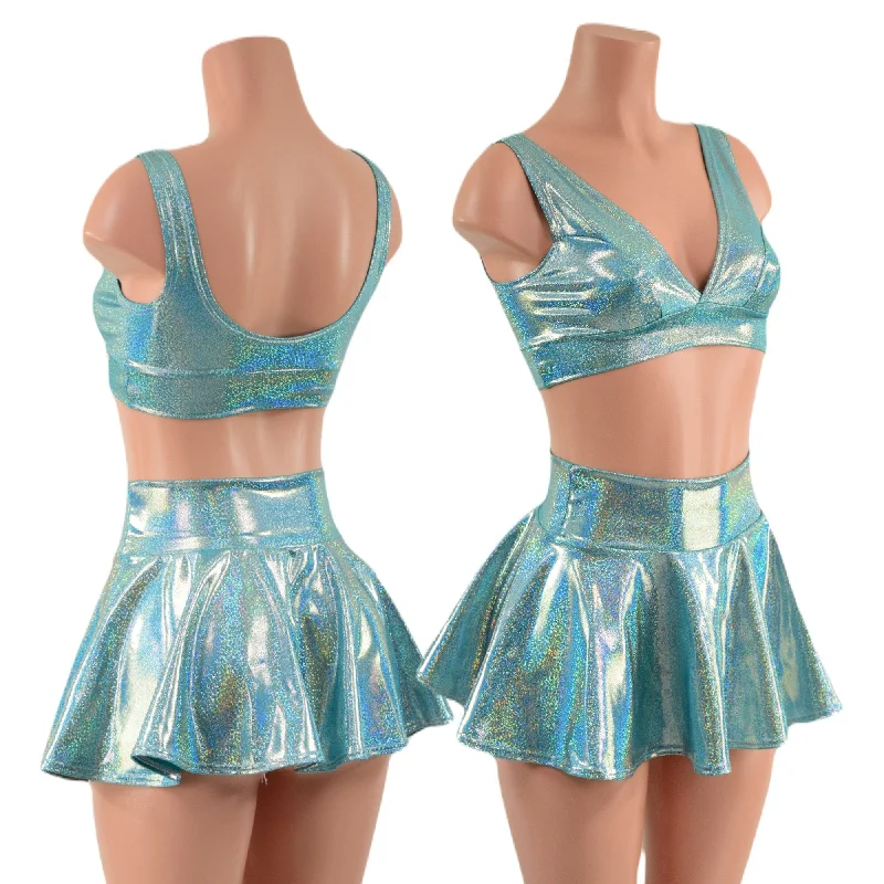 Seafoam Rave Skirt & Starlette Bralette Set