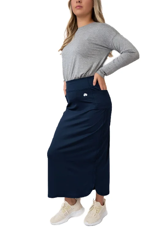 Sport Pocket Skirt 35"- Navy