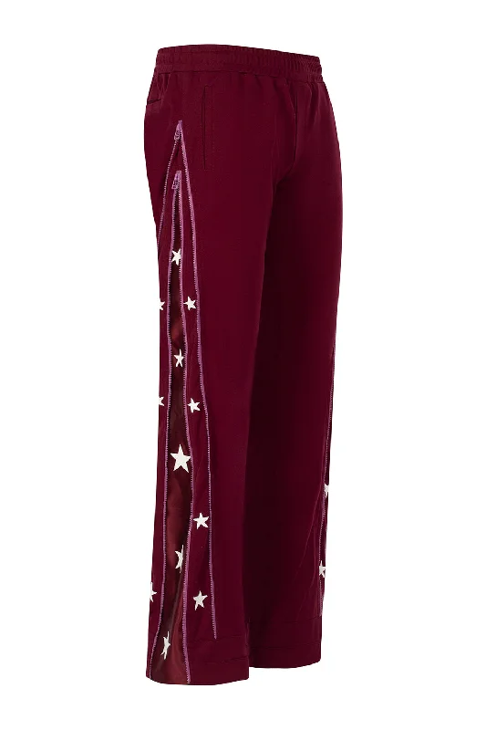 SUNSET RODEO TRACK PANTS-BURGUNDY