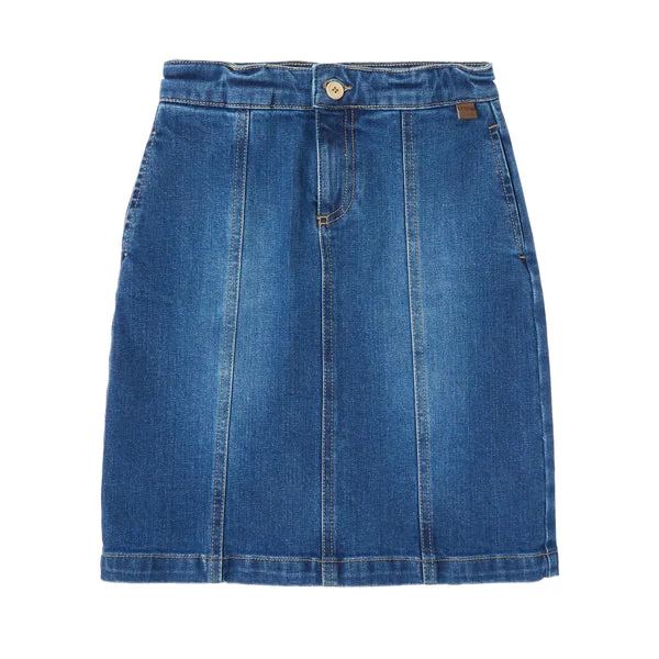 TOCOTO VINTAGE LONG DENIM SKIRT