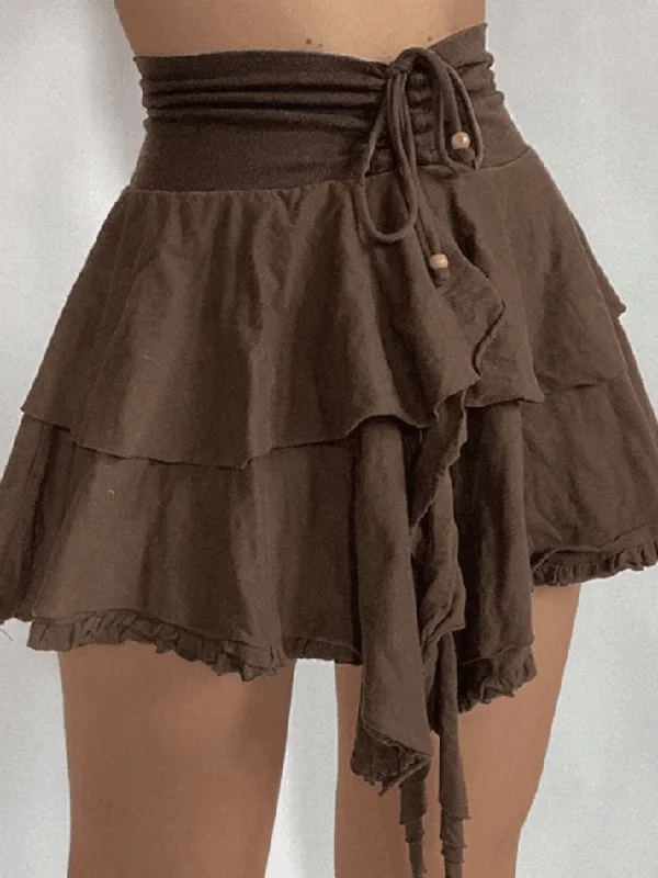 Vintage Lace High Waist Mini Skirts