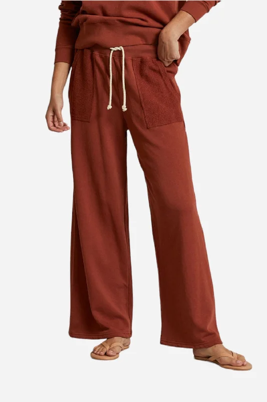 Perfect White Tee Rosanna Reverse Pocket Pants in Russet